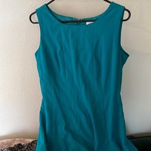 Calvin Klein turquoise, sleeveless dress.